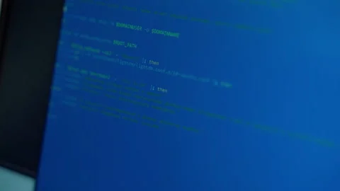 Developer programmer writing program code close up monitor view Stock Footage 162552229