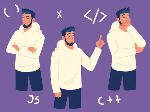 Developer project programming 스톡 일러스트