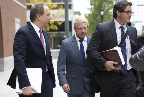 Developer Robert Flaxman of Laguna Beach California, leaves the Moakley Federal  Stock Photos