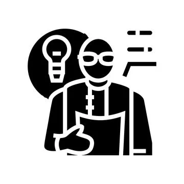 Developer scientist worker glyph icon vector illustration イラスト素材