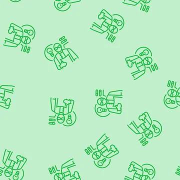 Developer scientist worker line seamless pattern イラスト素材