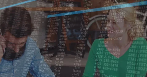 Developer showing frustration sliding error messages as collaborator offering 스톡 동영상 312694685