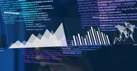 Developer silhouette interacting with phone in tech office, reviewing code Stock Photos