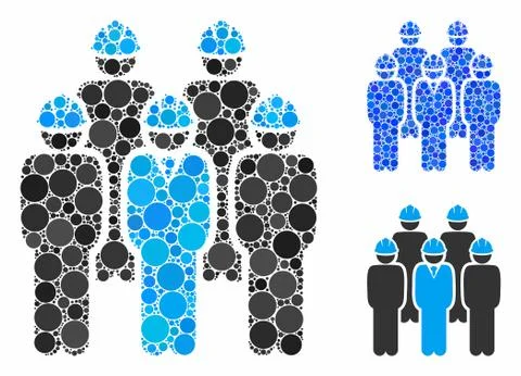 Developer staff Composition Icon of Circles Stock Illustration