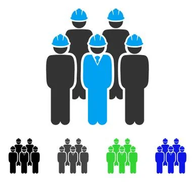 Developer Staff Flat Icon Illustrazione stock