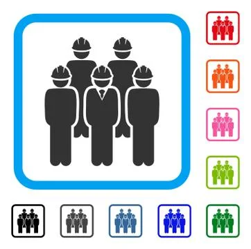 Developer Staff Framed Icon Stock Illustration