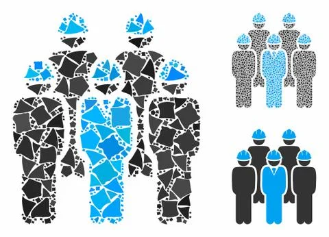 Developer staff Mosaic Icon of Rugged Elements 스톡 일러스트