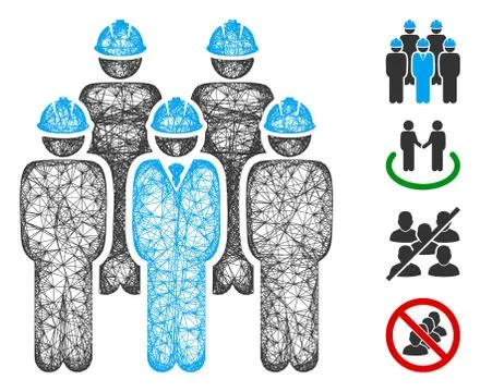 Developer Staff Web Vector Mesh Illustration Stockillustratie