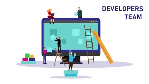 Developer team are building a Website from scratch 스톡 동영상 246851385