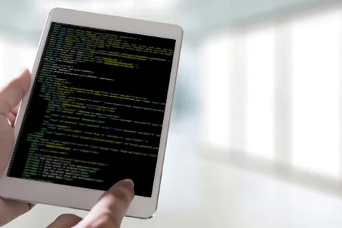 Developer Team Working Laptop Computer Mobile Application Softwareand Web Des Stock Photos