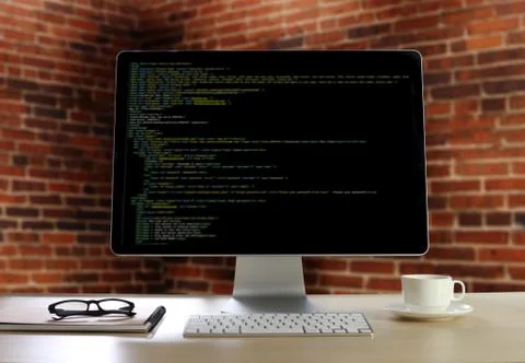 Developer Team Working Laptop Computer Mobile Application Softwareand Web Des Stock Photos