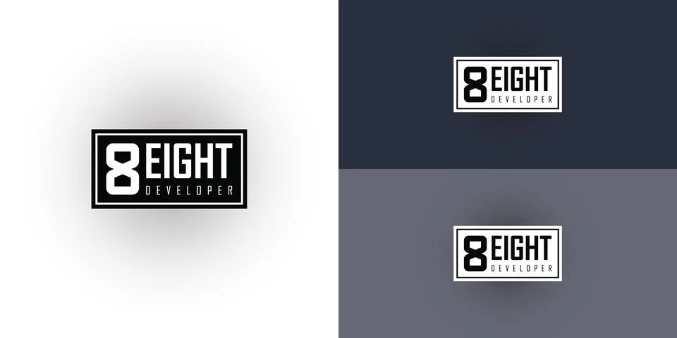 Developer technology industry logo design inspiration Illustrazione stock