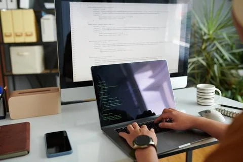 Developer Testing Programming Code Stock Photos