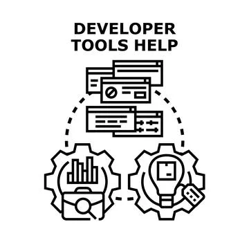 Developer tools supporting business analysis and product innovation Illustrazione stock