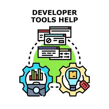 Developer tools supporting business analysis and product innovation Stock Illustration