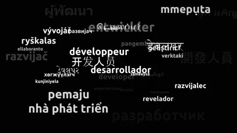 Developer Translated in 42 Worldwide Languages Endless Looping 3d Zooming Wor Video stock 145214093
