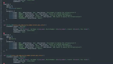 Developer typing Code. JSX javascript computer programming code. Stock Footage 183402064