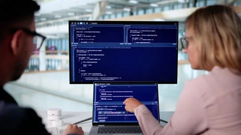 Developer Typing Code On Laptop In Office Stock Footage 315211176