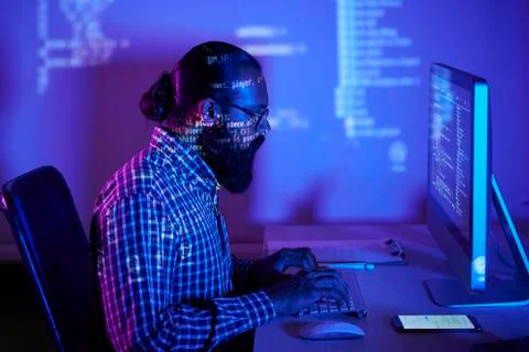 Developer typing on computer at office Stock Photos