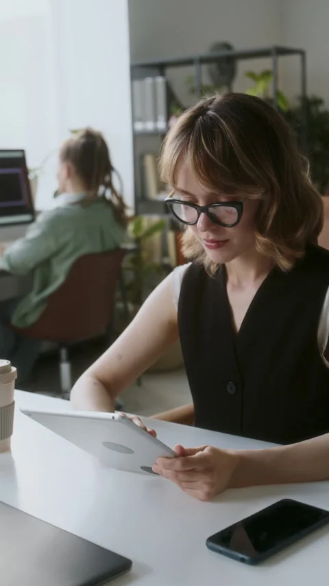 Developer Using Tablet during Work Stock Footage 313495868