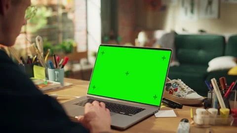 Developer Using Touchpad While Coding Stock Footage 195105457