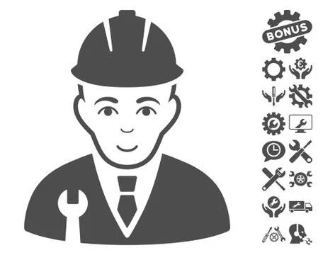 Developer Vector Icon With Tools Bonus Illustrazione stock