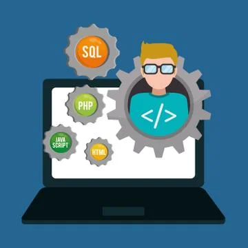 Developer web responsive design イラスト素材