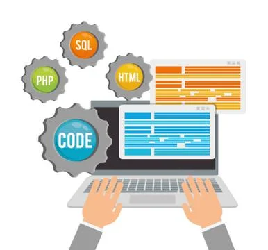 Developer web responsive design イラスト素材