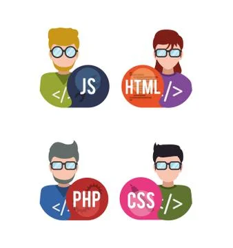 Developer web responsive design 스톡 일러스트