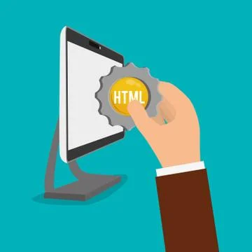 Developer web responsive design 스톡 일러스트