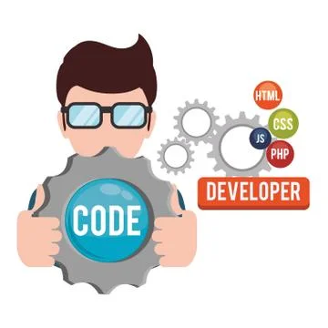 Developer web responsive design イラスト素材