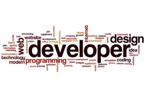 Developer word cloud 스톡 일러스트
