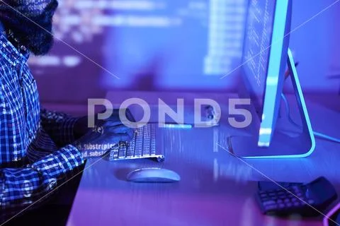 Developer working on computer Stock Photos