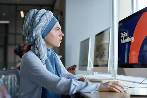 Developer working on computer Foto stock