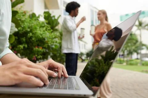 Developer Working on Laptop Stock Photos