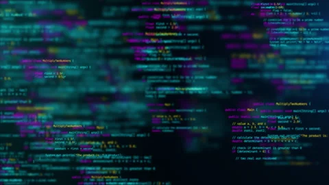 Developer working on program code. Hack or protection data. Website scripts Stock Footage 166736028