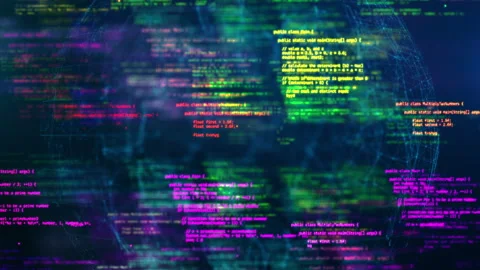 Developer working on program code. Hack or protection data. Website scripts Stock Footage 166898387