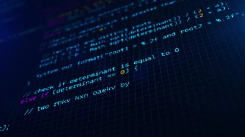 Developer working on program code. Hack or protection data. Website scripts Stock Footage 201346023