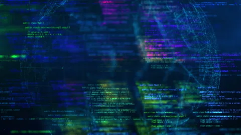 Developer working on program code. Hack or protection data. Website scripts Stock Footage 220826389