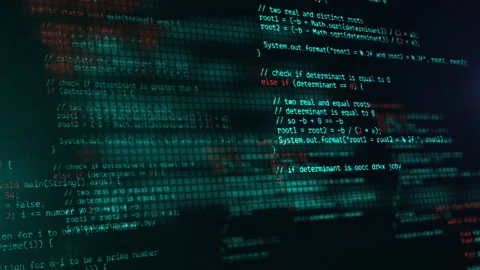 Developer working on program code. Hack or protection data. Website scripts Stock Footage 220836398