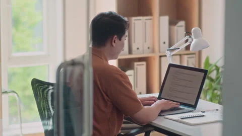 Developer Working on Programming Code at Office Stock Footage 265072470