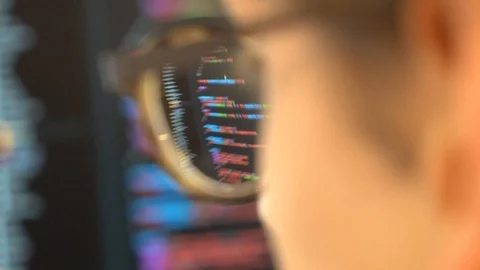 Developer writing code Stock Footage 101581036