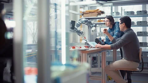 Developers Brainstorming While Coding At Laptop Stock Footage 187584671
