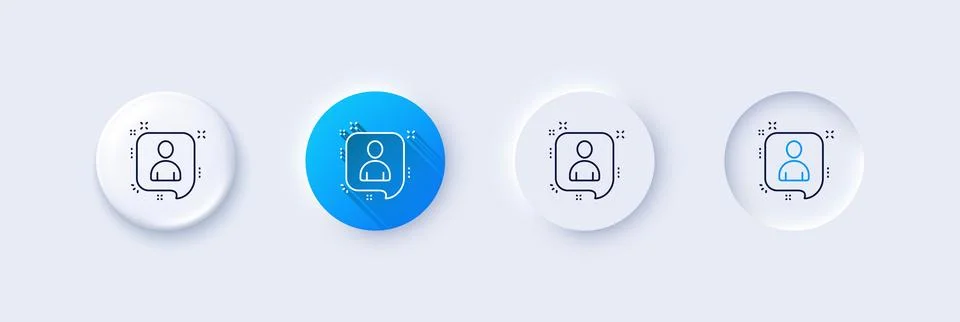 Developers chat line icon. Business management sign. Line icons. Vector Stockillustratie