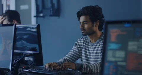 Developers discussing a case or feature Stock Footage 125171819