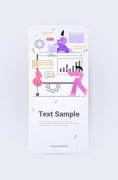 Developers team creating website ui web application development program software Stock Illustration