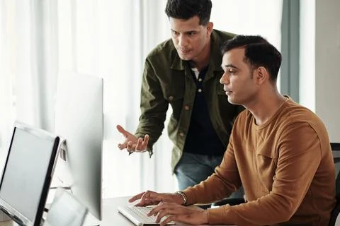 Developers Troubleshooting Software Issues Stock Photos