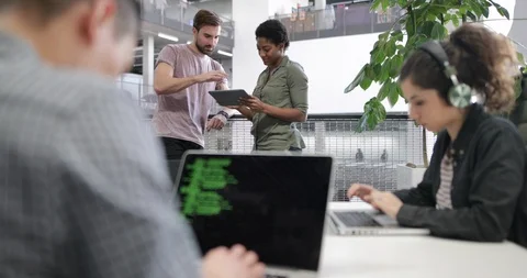 Developers working in an office Stock Footage 86816603