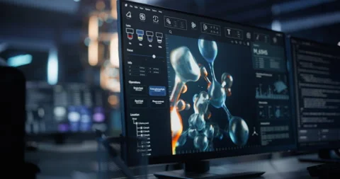 Developers Working with Quantum Computer Stock Footage 318965556