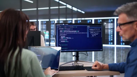 Developers Writing Secure Business Code Stock Footage 318310108